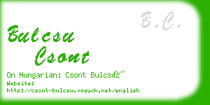 bulcsu csont business card